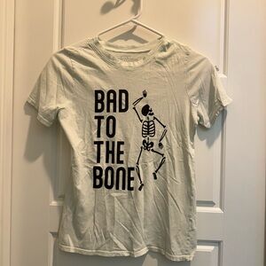 Brokedown Bad To The Bone, Boys Size 10 Short Sleeve T Shirt Halloween Skeleton
